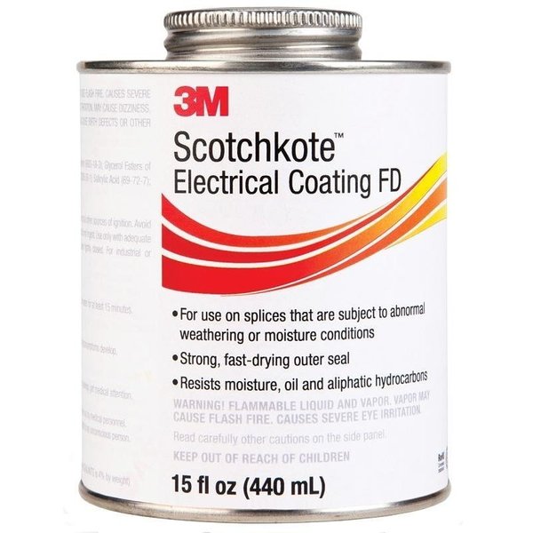 3M Scotchkote Electrical Coating, Liquid, Dark Brown, 15 floz 14853